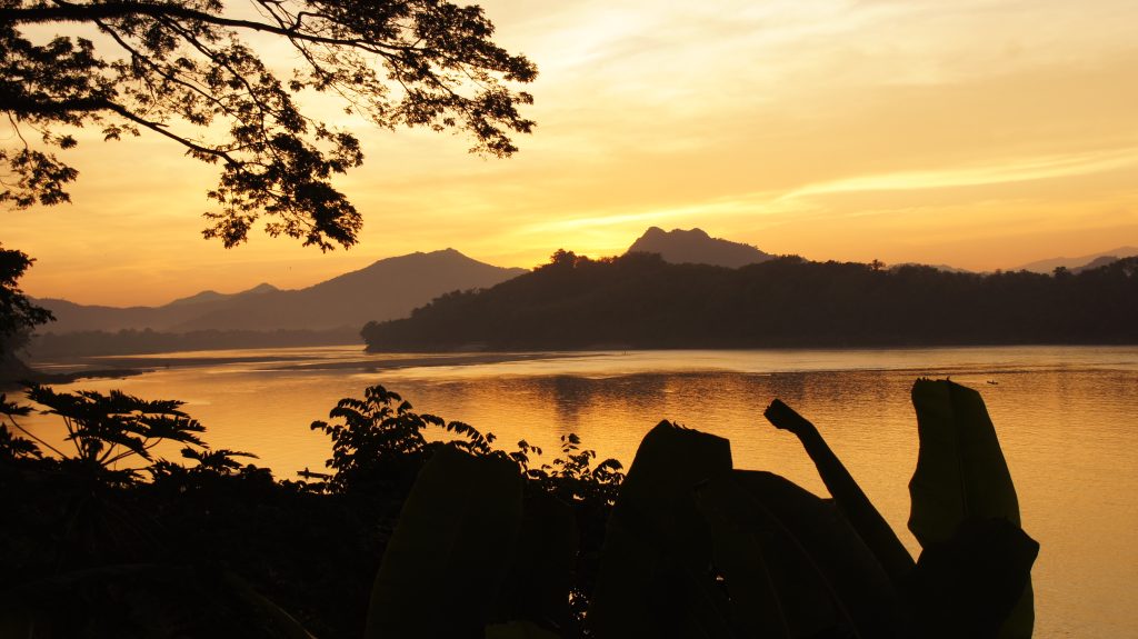 Der Mekong an Abend