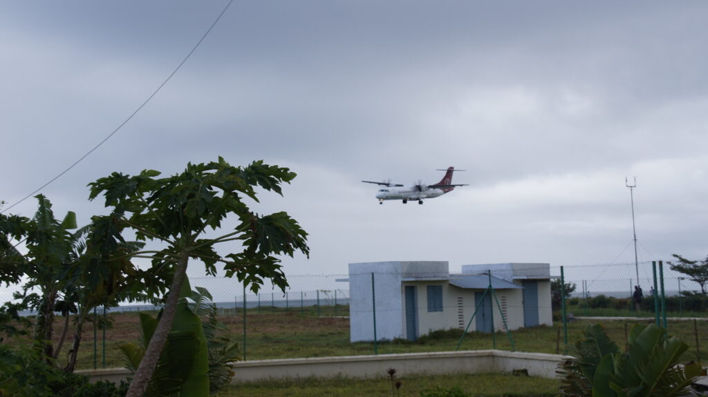 Flieger bei der Landung