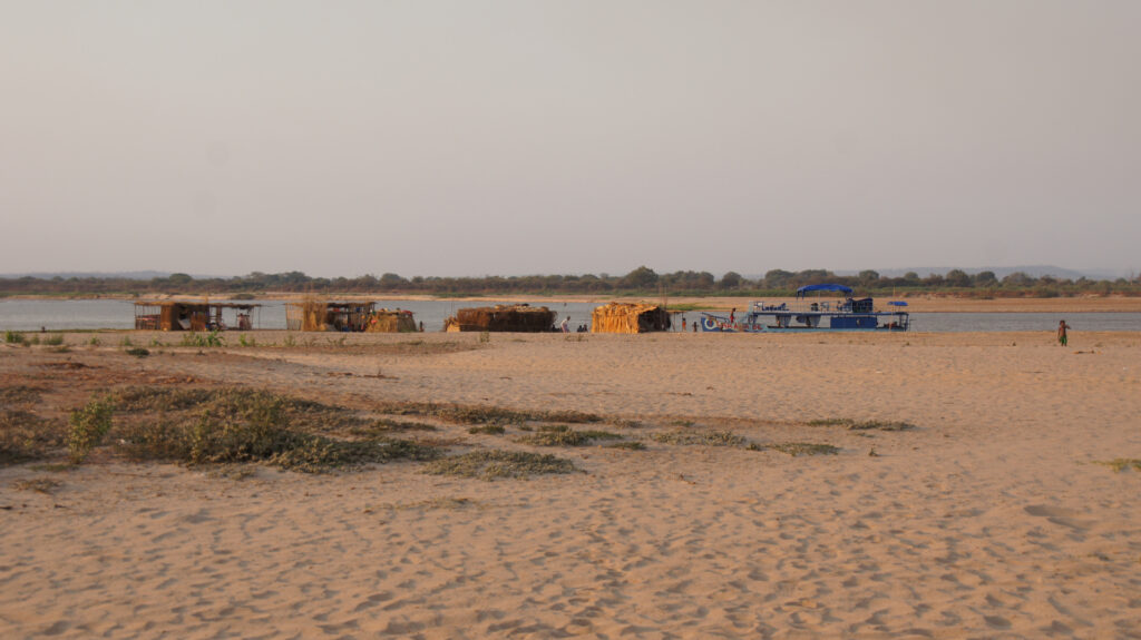 Die Raststation auf einer Sandbank