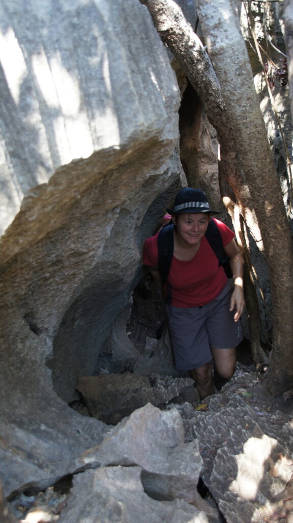 Klettern in der Enge