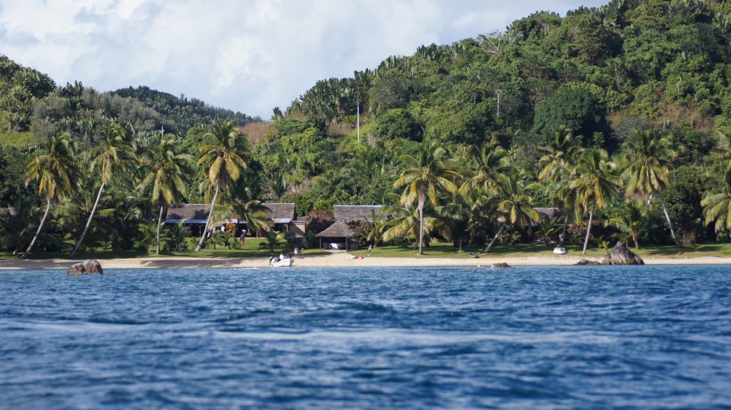 Unser Strand vom Meer aus