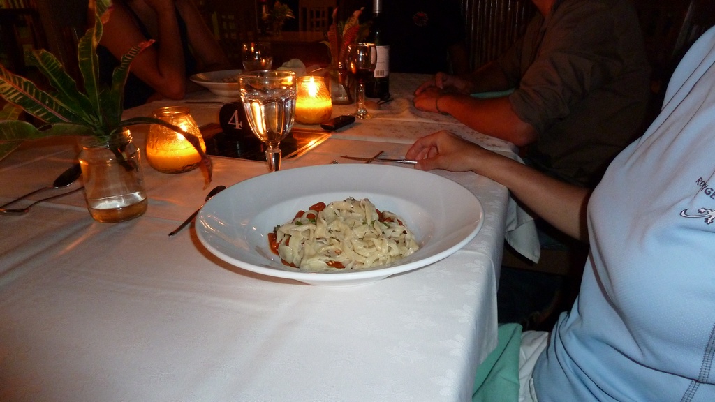 Selbstgemachte Nudeln mit Pilzsauce